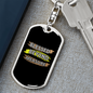 Blessed Beyond Measure Paint Keychain Stainless Steel or 18k Gold Dog Tag Keyring-Express Your Love Gifts