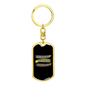 Blessed Beyond Measure Paint Keychain Stainless Steel or 18k Gold Dog Tag Keyring-Express Your Love Gifts