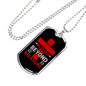 Blessed Beyond Measure Red Cross Necklace Stainless Steel or 18k Gold Dog Tag 24" Chain-Express Your Love Gifts