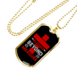 Blessed Beyond Measure Red Cross Necklace Stainless Steel or 18k Gold Dog Tag 24" Chain-Express Your Love Gifts