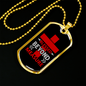 Blessed Beyond Measure Red Cross Necklace Stainless Steel or 18k Gold Dog Tag 24" Chain-Express Your Love Gifts