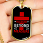 Blessed Beyond Measure Red Cross Necklace Stainless Steel or 18k Gold Dog Tag 24" Chain-Express Your Love Gifts
