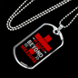 Blessed Beyond Measure Red Cross Necklace Stainless Steel or 18k Gold Dog Tag 24" Chain-Express Your Love Gifts