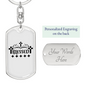 Blessed Crosses Keychain Stainless Steel or 18k Gold Dog Tag Keyring-Express Your Love Gifts