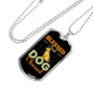 Blessed Dog Necklace Stainless Steel or 18k Gold Dog Tag 24" Chain-Express Your Love Gifts