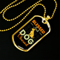 Blessed Dog Necklace Stainless Steel or 18k Gold Dog Tag 24" Chain-Express Your Love Gifts