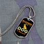 Blessed Dog Necklace Stainless Steel or 18k Gold Dog Tag 24" Chain-Express Your Love Gifts