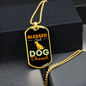 Blessed Dog Necklace Stainless Steel or 18k Gold Dog Tag 24" Chain-Express Your Love Gifts