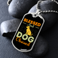 Blessed Dog Necklace Stainless Steel or 18k Gold Dog Tag 24" Chain-Express Your Love Gifts