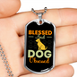 Blessed Dog Necklace Stainless Steel or 18k Gold Dog Tag 24" Chain-Express Your Love Gifts