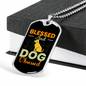 Blessed Dog Necklace Stainless Steel or 18k Gold Dog Tag 24" Chain-Express Your Love Gifts