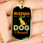 Blessed Dog Necklace Stainless Steel or 18k Gold Dog Tag 24" Chain-Express Your Love Gifts