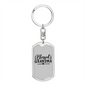 Blessed Grandma Mom Keychain Stainless Steel or 18k Gold Dog Tag Keyring-Express Your Love Gifts