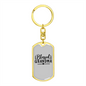 Blessed Grandma Mom Keychain Stainless Steel or 18k Gold Dog Tag Keyring-Express Your Love Gifts