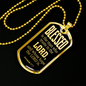 Blessed Is The Man Jeremiah 17:7 Necklace Stainless Steel or 18k Gold Dog Tag 24"-Express Your Love Gifts