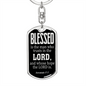 Blessed Is The Man Jeremiah 17:7 Swivel Keychain Dog Tag Stainless Steel or 18k Gold-Express Your Love Gifts