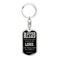 Blessed Is The Man Jeremiah 17:7 Swivel Keychain Dog Tag Stainless Steel or 18k Gold-Express Your Love Gifts