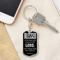Blessed Is The Man Jeremiah 17:7 Swivel Keychain Dog Tag Stainless Steel or 18k Gold-Express Your Love Gifts