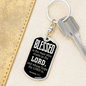 Blessed Is The Man Jeremiah 17:7 Swivel Keychain Dog Tag Stainless Steel or 18k Gold-Express Your Love Gifts