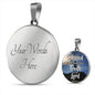 Blessed Is The Man That Trusts In The Lord Circle Necklace Stainless Steel or 18k Gold 18-22"-Express Your Love Gifts