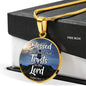 Blessed Is The Man That Trusts In The Lord Circle Necklace Stainless Steel or 18k Gold 18-22"-Express Your Love Gifts