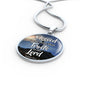 Blessed Is The Man That Trusts In The Lord Circle Necklace Stainless Steel or 18k Gold 18-22"-Express Your Love Gifts