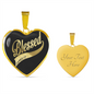 Blessed James 1:17 Christian Necklace Stainless Steel or 18k Gold Heart 18-22"-Express Your Love Gifts