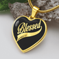 Blessed James 1:17 Christian Necklace Stainless Steel or 18k Gold Heart 18-22"-Express Your Love Gifts