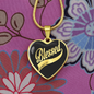 Blessed James 1:17 Christian Necklace Stainless Steel or 18k Gold Heart 18-22"-Express Your Love Gifts