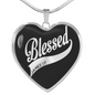 Blessed James 1:17 Christian Necklace Stainless Steel or 18k Gold Heart 18-22"-Express Your Love Gifts