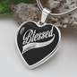 Blessed James 1:17 Christian Necklace Stainless Steel or 18k Gold Heart 18-22"-Express Your Love Gifts