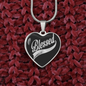 Blessed James 1:17 Christian Necklace Stainless Steel or 18k Gold Heart 18-22"-Express Your Love Gifts