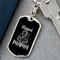 Blessed Mama and Baby Mom Keychain Stainless Steel or 18k Gold Dog Tag Keyring-Express Your Love Gifts