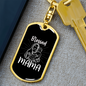 Blessed Mama and Baby Mom Keychain Stainless Steel or 18k Gold Dog Tag Keyring-Express Your Love Gifts