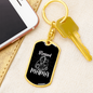 Blessed Mama and Baby Mom Keychain Stainless Steel or 18k Gold Dog Tag Keyring-Express Your Love Gifts