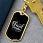 Blessed Mama Mom Keychain Stainless Steel or 18k Gold Dog Tag Keyring-Express Your Love Gifts
