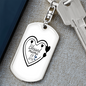 Blessed Mama of Boys Mom Keychain Stainless Steel or 18k Gold Dog Tag Keyring-Express Your Love Gifts
