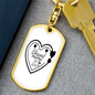 Blessed Mama of Boys Mom Keychain Stainless Steel or 18k Gold Dog Tag Keyring-Express Your Love Gifts