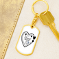 Blessed Mama of Boys Mom Keychain Stainless Steel or 18k Gold Dog Tag Keyring-Express Your Love Gifts