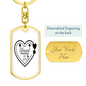 Blessed Mama of Boys Mom Keychain Stainless Steel or 18k Gold Dog Tag Keyring-Express Your Love Gifts