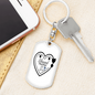 Blessed Mama of Boys Mom Keychain Stainless Steel or 18k Gold Dog Tag Keyring-Express Your Love Gifts