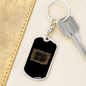 Blessed Mama Tiger Mom Keychain Stainless Steel or 18k Gold Dog Tag Keyring-Express Your Love Gifts