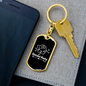 Blessed Mama White Mom Keychain Stainless Steel or 18k Gold Dog Tag Keyring-Express Your Love Gifts