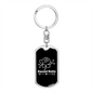 Blessed Mama White Mom Keychain Stainless Steel or 18k Gold Dog Tag Keyring-Express Your Love Gifts