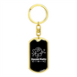 Blessed Mama White Mom Keychain Stainless Steel or 18k Gold Dog Tag Keyring-Express Your Love Gifts