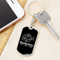 Blessed Mama White Mom Keychain Stainless Steel or 18k Gold Dog Tag Keyring-Express Your Love Gifts