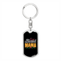 Blessed Mama Yellow Mom Keychain Stainless Steel or 18k Gold Dog Tag Keyring-Express Your Love Gifts