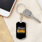 Blessed Mama Yellow Mom Keychain Stainless Steel or 18k Gold Dog Tag Keyring-Express Your Love Gifts
