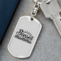 Blessed Mamma Mom Keychain Stainless Steel or 18k Gold Dog Tag Keyring-Express Your Love Gifts