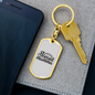 Blessed Mamma Mom Keychain Stainless Steel or 18k Gold Dog Tag Keyring-Express Your Love Gifts